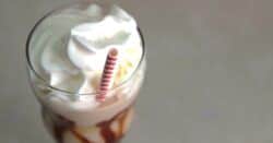 Caramel J drink with whipped cream