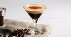 Deep brown Espresso Martini in cocktail glass