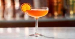 High Noon cocktail with orange wheel
