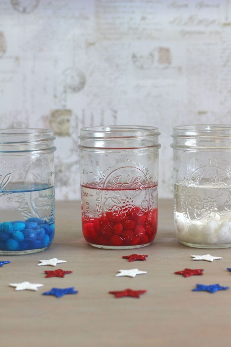 American Mix Skittles in vodka in a glass jar