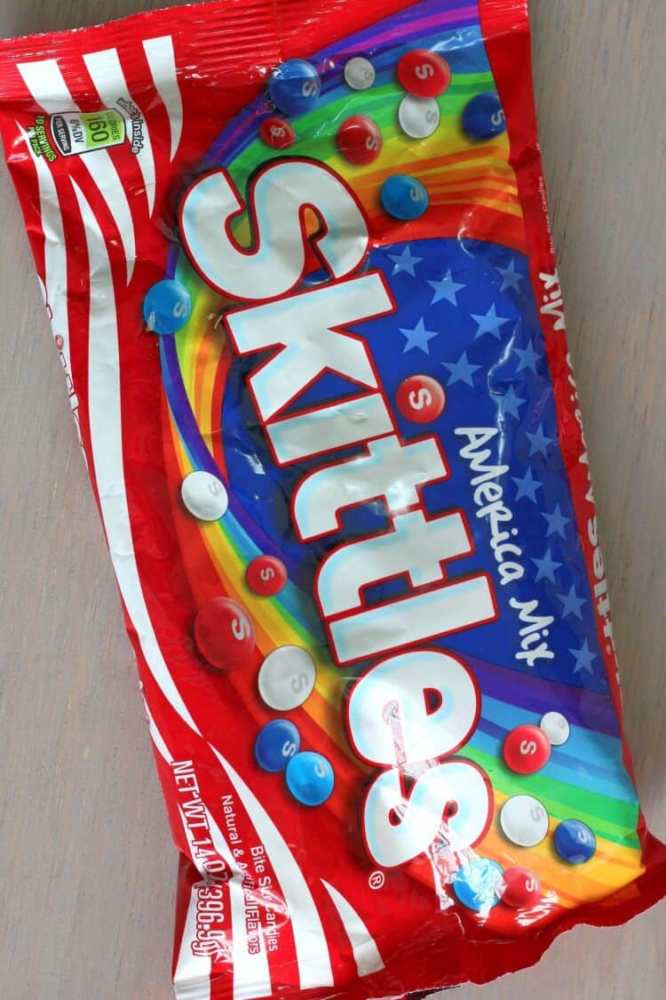 Skittles American Mix bag used in Independence Day Skittles Vodka