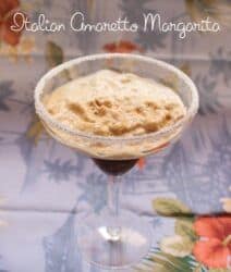 Italian Amaretto Margarita with sugar rim