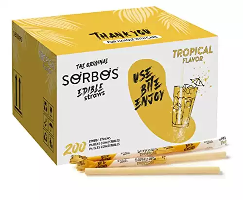 Sorbos Edible Straws, Tropical Flavored