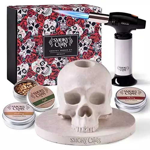 Smoky Crafts Skull Whiskey Smoker Kit with Torch